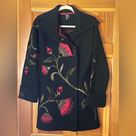 Covelo Poppy Wool Coat - Picture 3 of 7